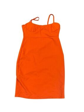 Charlotte Russe Orange Spaghetti Strap Bodycon Dress